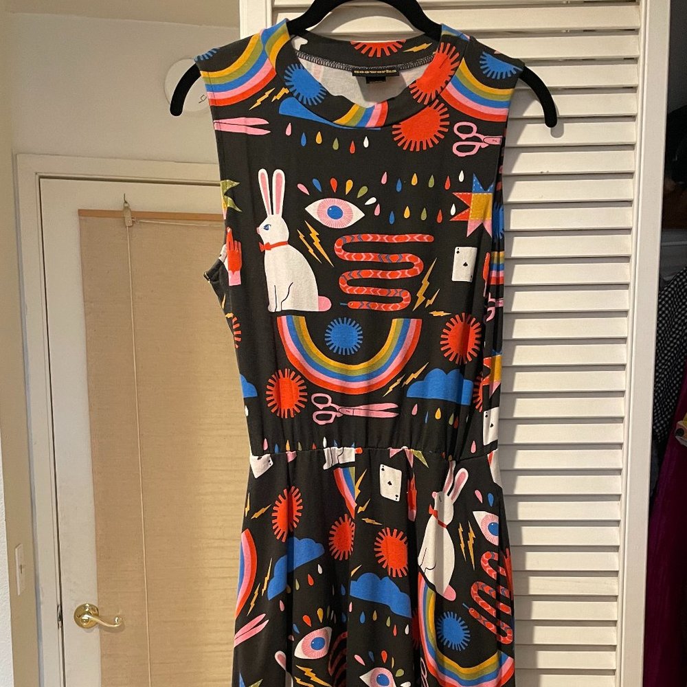 Nooworks Dahlia Dress in retired magic print